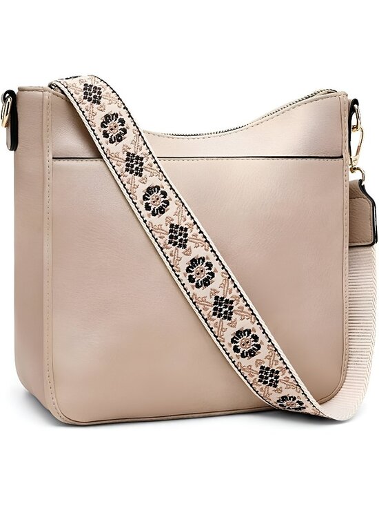 Handbags - Hobo Crossbody Bag for Women, Vegan Leather Multipocket Shoulder Purse